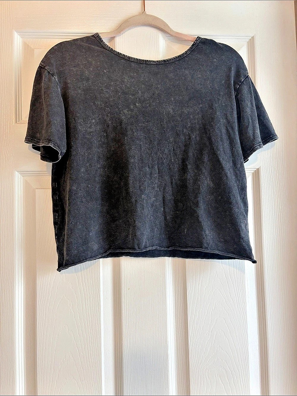 Caution to the Wind Black Cotton Short Sleeve Tee Size Small